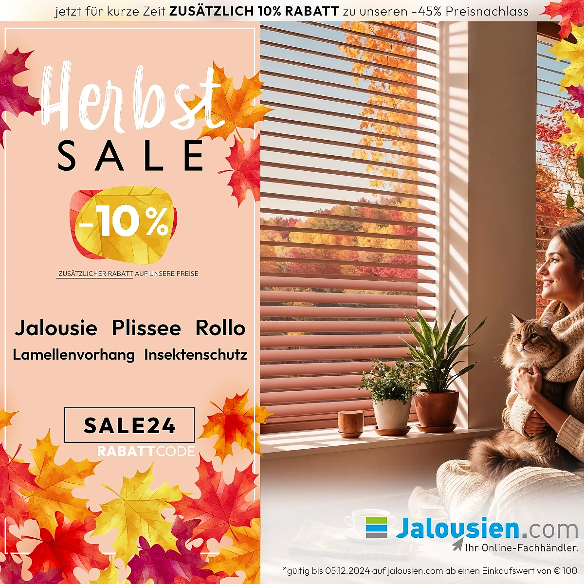 Herbst Sale 2024 - Jalousien.com